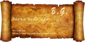 Berta Grácia névjegykártya